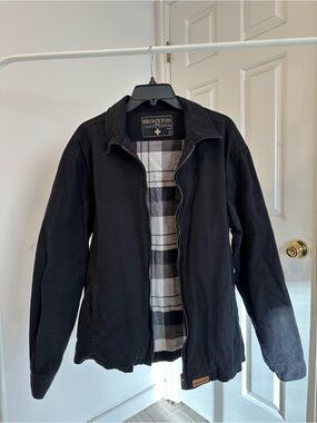 Bronxton- Black Zip-Front Jacket